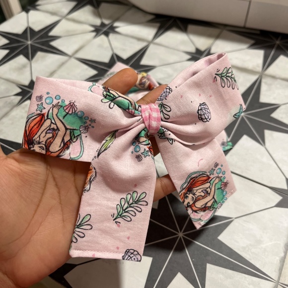 Under the Sea Pink Hairbows - Picture 2 of 2